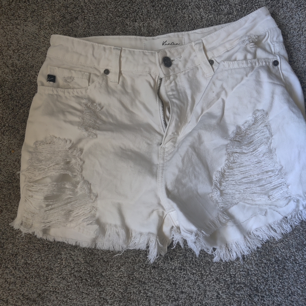 White kancan shorts